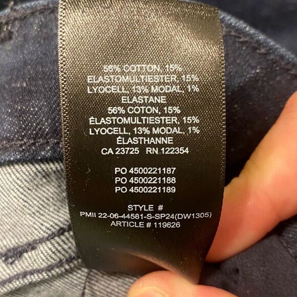 Aritzia Motive Flare Jeans High Rise Tight Flared Jeans Wide Leg Dark Size 28 - Picture 8 of 8